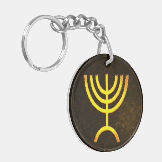 Menorah Flame Sleutelhanger (Voorkant Links)