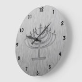 Menorah; geborsteld metaal grote klok (Hoek)