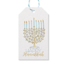 Menorah Gift Label