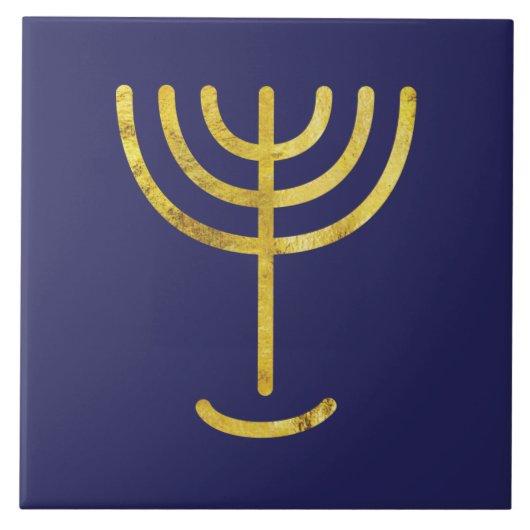 Menorah Gold-Kijk naar de marine Tegeltje (Voorkant)