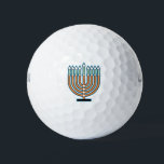 Menorah Golfballen<br><div class="desc">Menorah voor Hannukah</div>