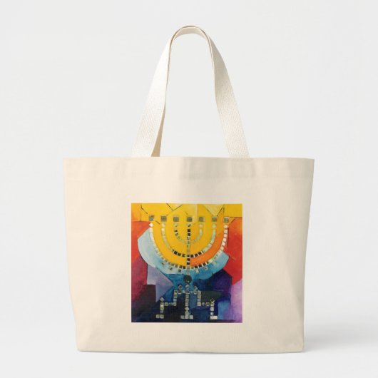 Menorah Grote Tote Bag (Voorkant)