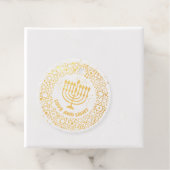 Menorah Hannukah Bedankjes Labels (Met doos)