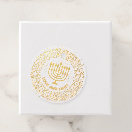 Menorah Hannukah Bedankjes Labels (Met doos)
