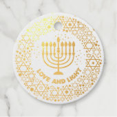 Menorah Hannukah Bedankjes Labels (Voorkant)