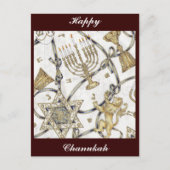 Menorah Hannukah Briefkaart (Voorkant)