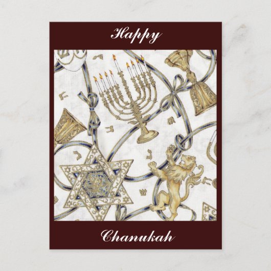 Menorah Hannukah Briefkaart (Voorkant)