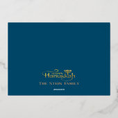 Menorah Hannukah folie Feestdagenkaart (Achterkant)