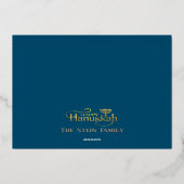 Menorah Hannukah folie Folie Feestdagenkaart (Achterkant)