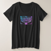 Menorah Hannukah Grote Maat T-shirt (Design voorkant)