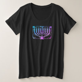 Menorah Hannukah Grote Maat T-shirt