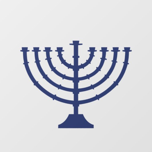 Menorah Hannukah Raamsticker (Vel)