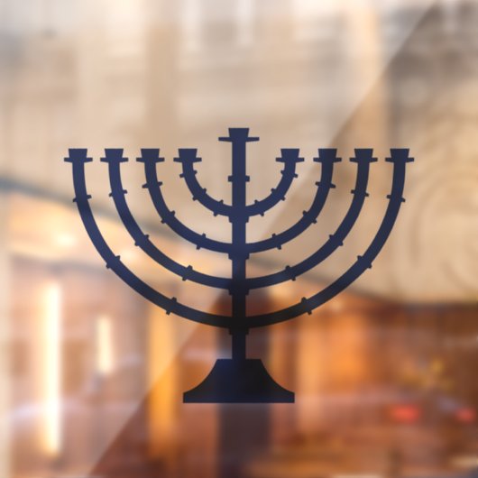 Menorah Hannukah Raamsticker (Vel 2)