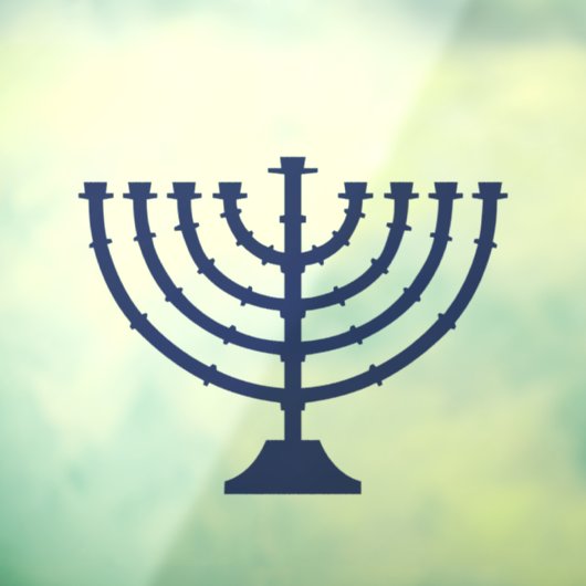 Menorah Hannukah Raamsticker (Vel 3)