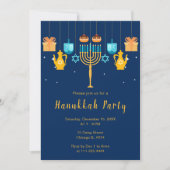 Menorah Hanukka Feest Kaart (Voorkant)