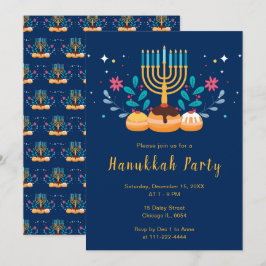 Menorah Hanukka Feest Kaart