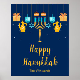 Menorah Hanukka Feest Welkom Poster