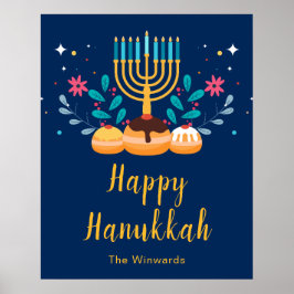 Menorah Hanukka-feest welkomstposter Poster