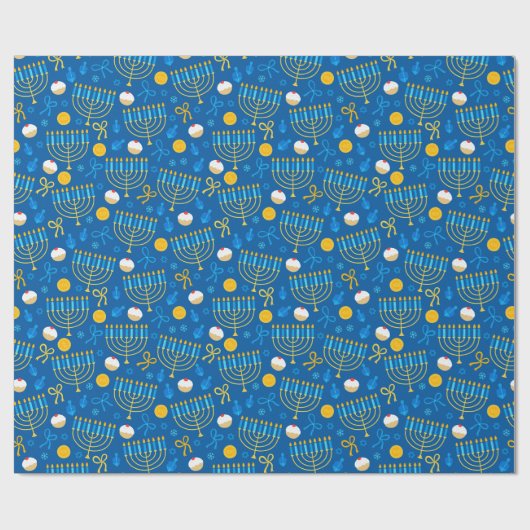 Menorah Hanukkah Cadeaupapier (Vlak)