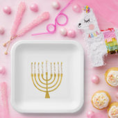 Menorah Hanukkah Celestial Candles Drawing Wedding Papieren Bordje (Feest)