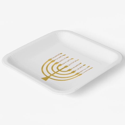 Menorah Hanukkah Celestial Candles Drawing Wedding Papieren Bordje (Gebogen)