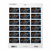 Menorah Hanukkah Etiket (Full Sheet)