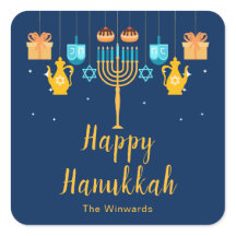 Menorah Hanukkah Feest Sticker
