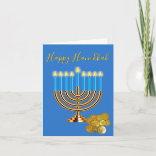 Menorah Hanukkah Feestdagen Kaart