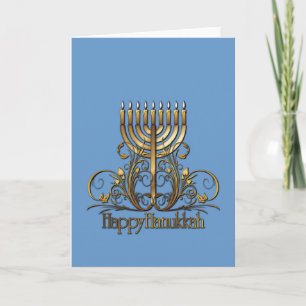 Menorah Hanukkah Greeting Feestdagen Kaart