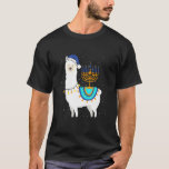 Menorah Hanukkah Llama Cute Alpaca Chanukah T-shirt<br><div class="desc">Menorah Hanukkah Llama Cute Alpaca Chanukah Kerstmis Pajama</div>