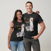 Menorah Hanukkah Llama Cute Alpaca Chanukah T-shirt (Unisex)