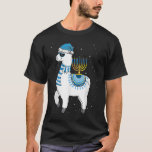 Menorah Hanukkah Llama Cute Alpaca Chanukah T-shirt<br><div class="desc">Menorah Hanukkah Llama Schattige Alpaca Chanukah Christmas Pajama 1</div>