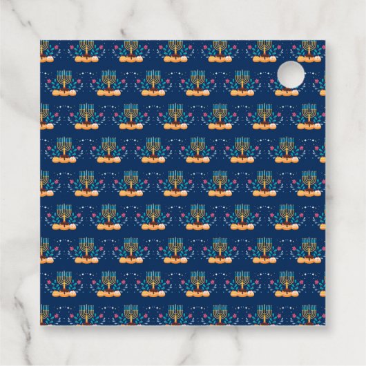 Menorah Hanukkah Party  Bedankjes Labels (Achterkant)