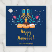 Menorah Hanukkah Party  Bedankjes Labels (Voorkant)