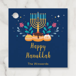 Menorah Hanukkah Party  Bedankjes Labels