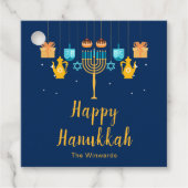 Menorah Hanukkah Party  Bedankjes Labels (Voorkant)