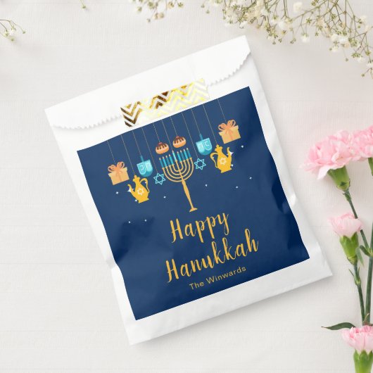 Menorah Hanukkah Party  Bedankzakje (Gezegeld)