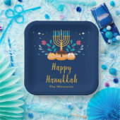 Menorah Hanukkah Party Plates Papieren Bordje (Feest)