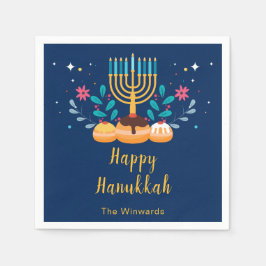 Menorah Hanukkah Party  Servet