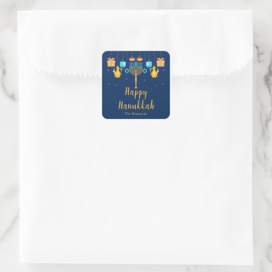 Menorah Hanukkah Party Sticker (Tas)