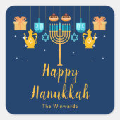 Menorah Hanukkah Party Sticker (Voorkant)