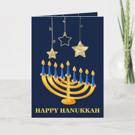 Menorah Happy Hanukkah Feestdagen Kaart