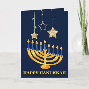 Menorah Happy Hanukkah Feestdagen Kaart