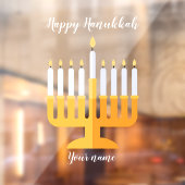 Menorah Happy Hanukkah Raamsticker (Vel 2)