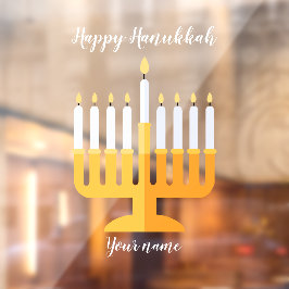 Menorah Happy Hanukkah Raamsticker