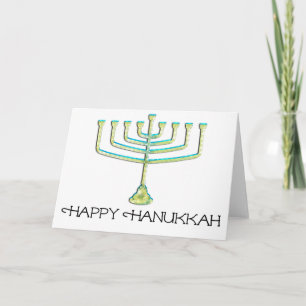 Menorah Happy Hanukkah Wenskaart Feestdagen Kaart