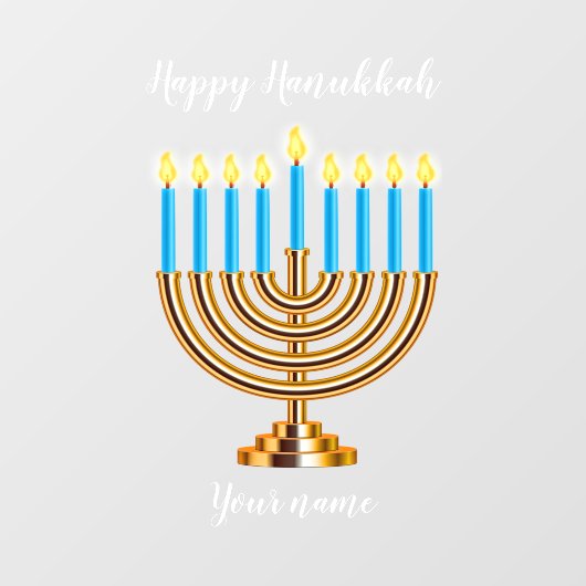 Menorah Happy Hanukkah Window Cling Raamsticker (Vel)