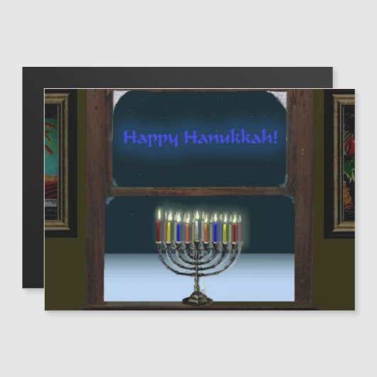 Menorah in het raam (Voorkant / Achterkant)