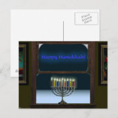 Menorah in het raam briefkaart (Voorkant / Achterkant)