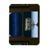 Menorah in het raam magneet (Verticaal)